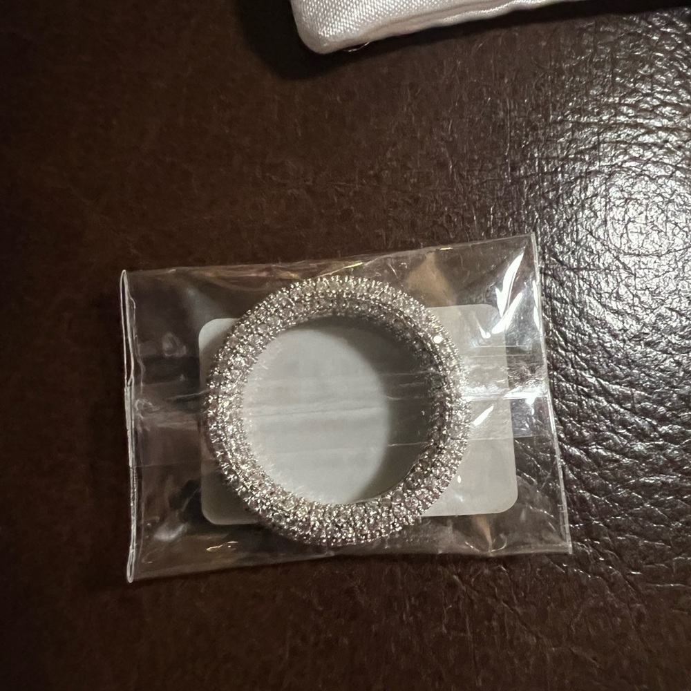 Adornia CZ Eternity Band Ring; Size 7, with dust bag #45B - Picture 4 of 6